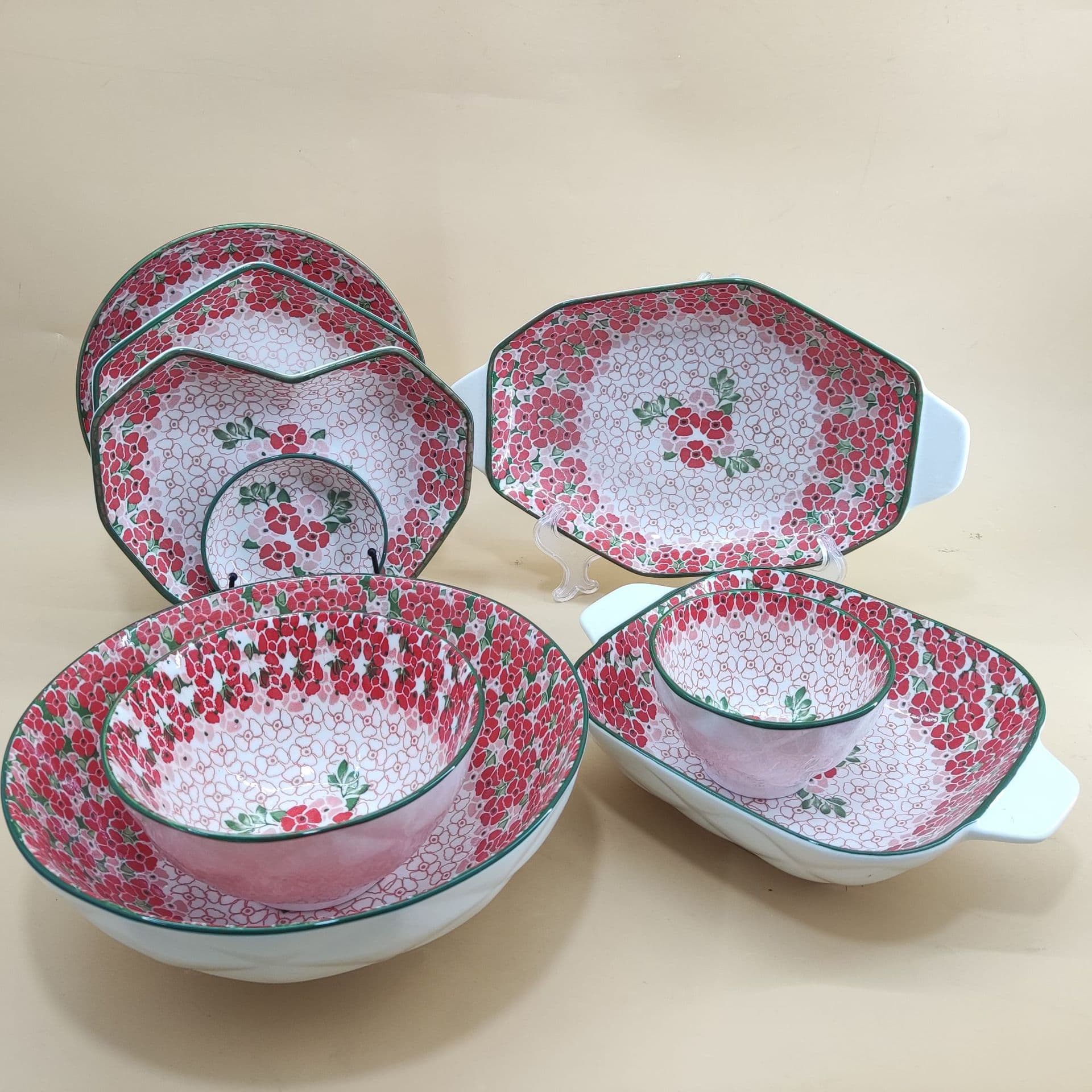 Bohemian Floral Ceramic Dinnerware Set