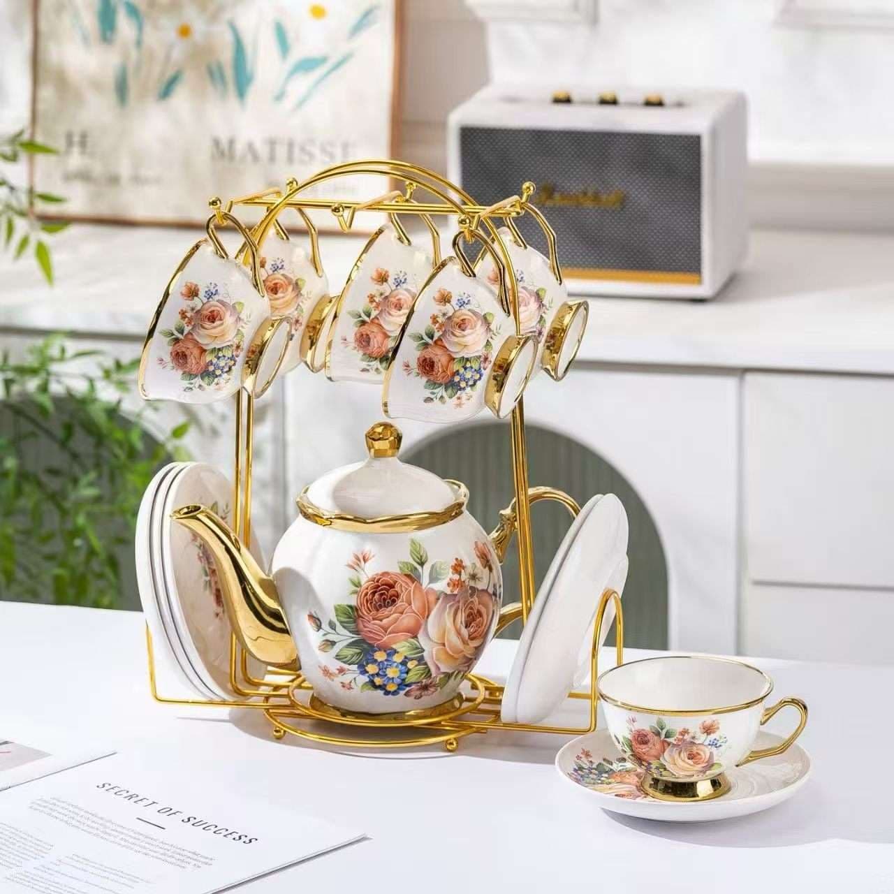 Garden Floral Ceramic Tea Set