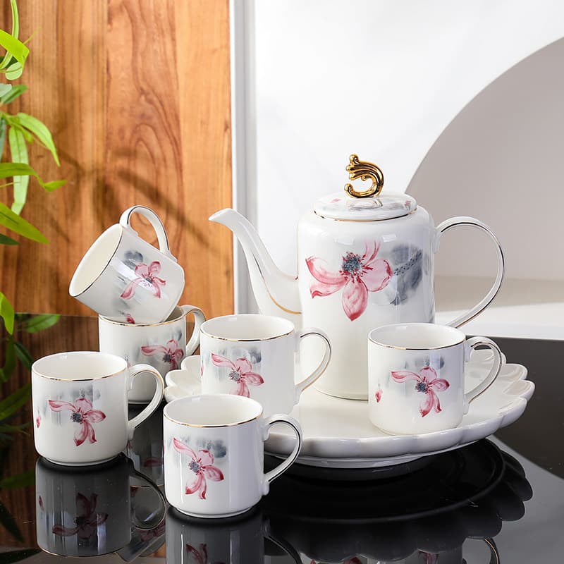 Ink Floral Ceramic Tea Set detail 4