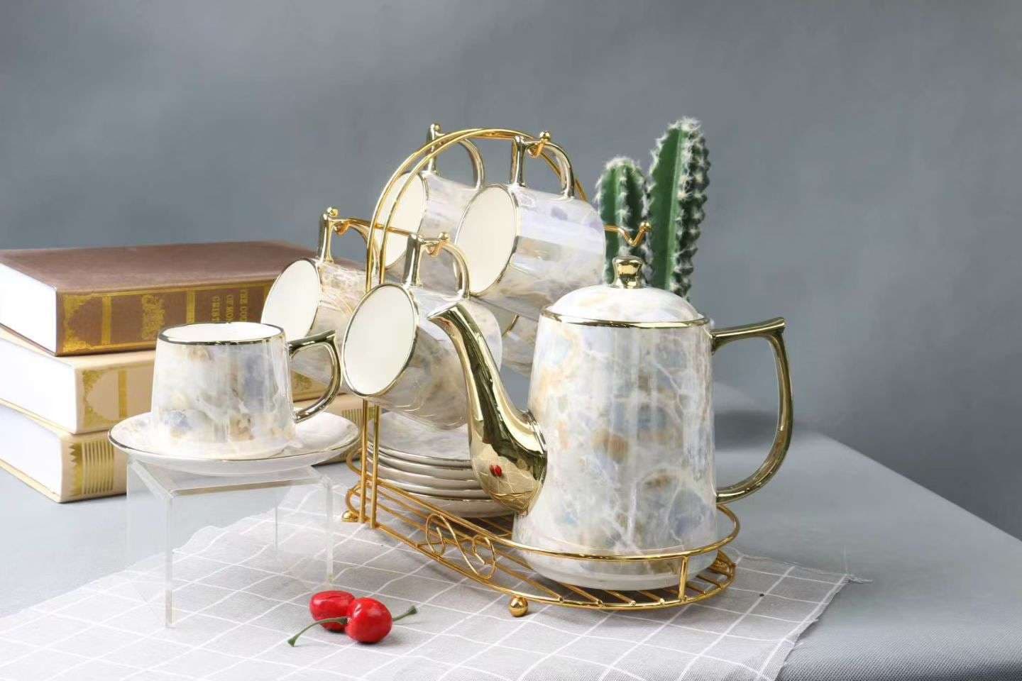 Porcelain Tea Service Set detail 2
