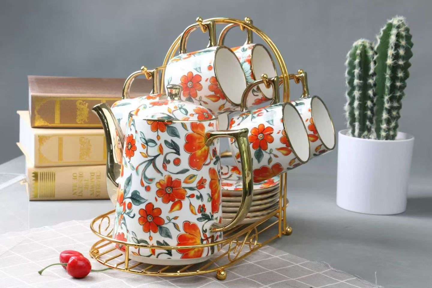 Porcelain Tea Service Set detail 3